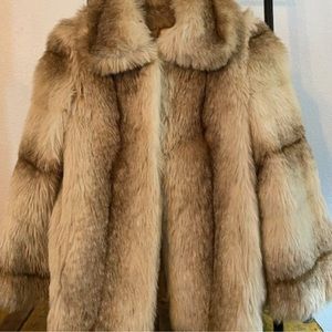 Gorgeous Vintage Furage Tissavel France Faux Fur Women's Swing Coat Holidays